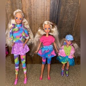 Vintage 1991 Barbie Sharin’ Sisters set